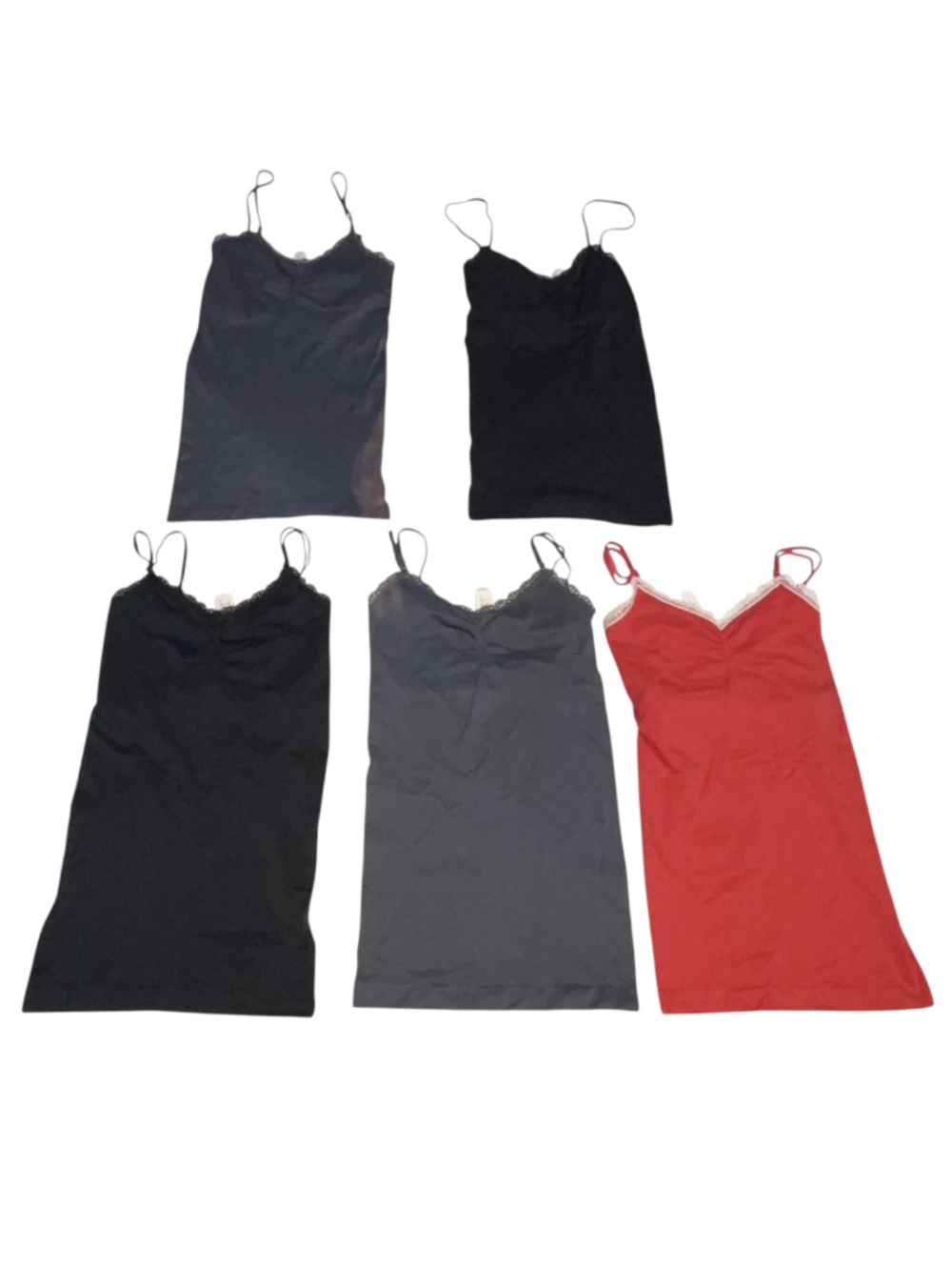New Victoria's Secret Camisole Tank Top Womens XS Red Black Gray Shelf Bra Y2K